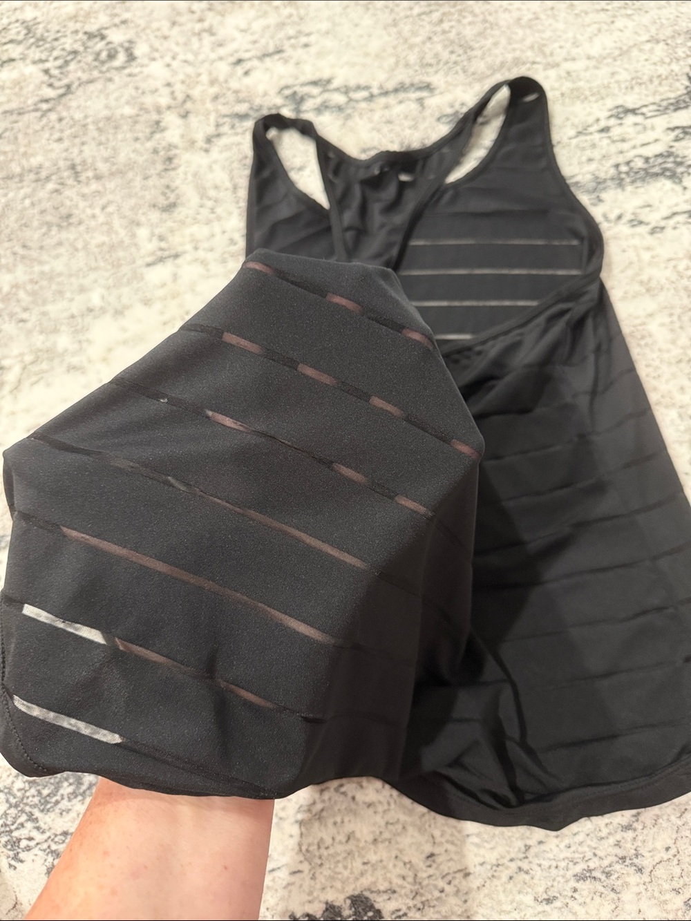 ZYIA Black Striped Racerback Tank - Picture 3 of 4